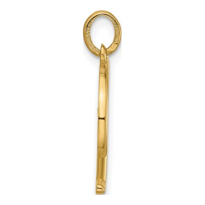14K Yellow Gold Fancy Letter E Pendant – view 2