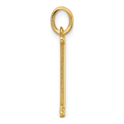 14K Yellow Gold Fancy Letter I Pendant – view 2