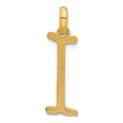 14K Yellow Gold Fancy Letter I Pendant – view 3