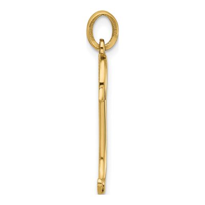 14K Yellow Gold Fancy Letter J Pendant – view 2