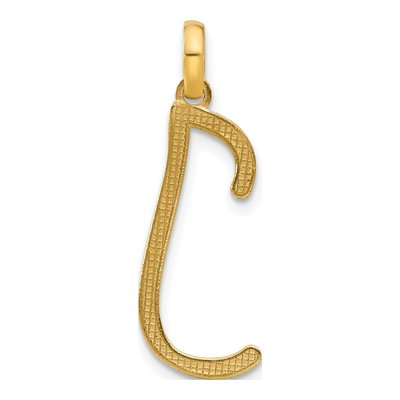 14K Yellow Gold Fancy Letter J Pendant – view 3