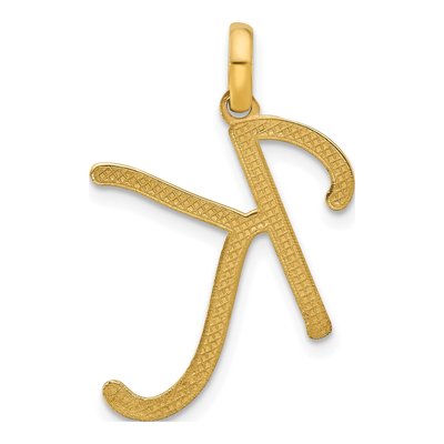 14K Yellow Gold Fancy Letter K Pendant – view 3