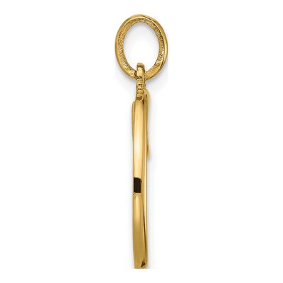 14K Yellow Gold Fancy Letter O Pendant – view 2