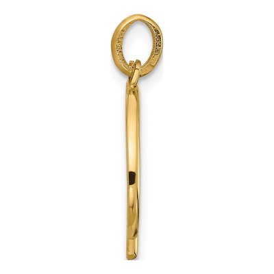 14K Yellow Gold Fancy Letter P Pendant – view 2