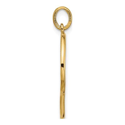 14K Yellow Gold Fancy Letter Q Pendant – view 2