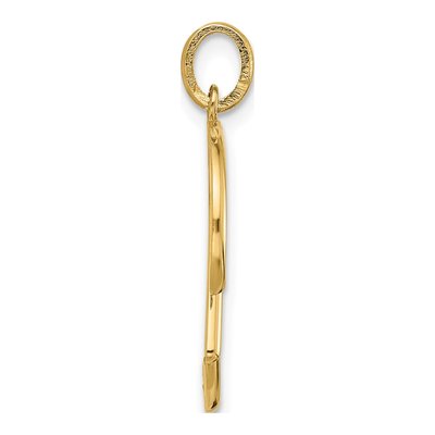 14K Yellow Gold Fancy Letter R Pendant – view 2