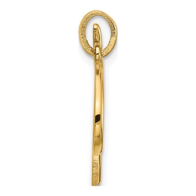 14K Yellow Gold Fancy Letter T Pendant – view 2