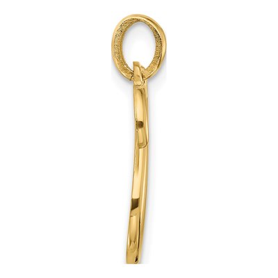 14K Yellow Gold Letter U Pendant – view 2