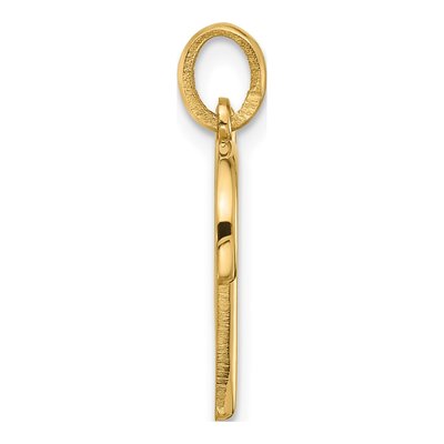 14K Yellow Gold Letter V Pendant – view 2