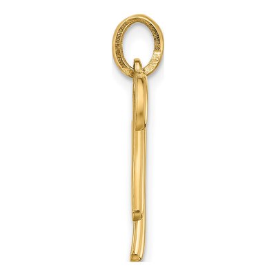 14K Yellow Gold Letter W Pendant – view 2