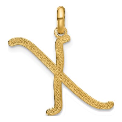 14K Yellow Gold Fancy Letter X Pendant – view 3
