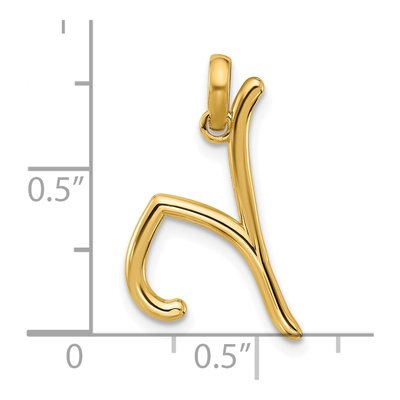14K Yellow Gold Fancy Letter Y Pendant – view 4