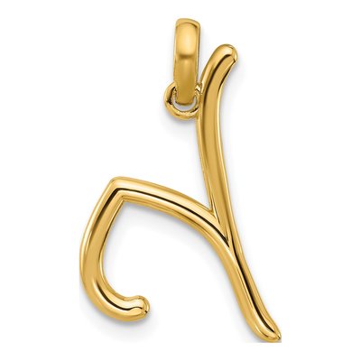 14K Yellow Gold Fancy Letter Y Pendant