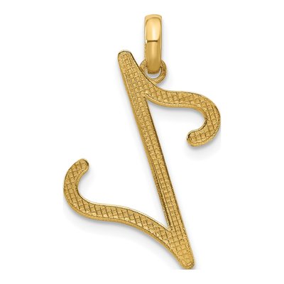 14K Yellow Gold Fancy Letter Z Pendant – view 3
