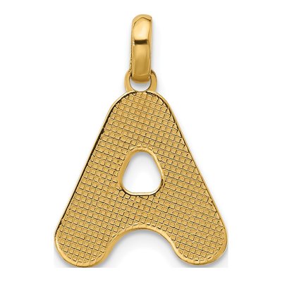 14K Yellow Gold Fancy Letter A Pendant – view 3