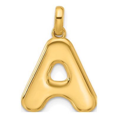 14K Yellow Gold Fancy Letter A Pendant