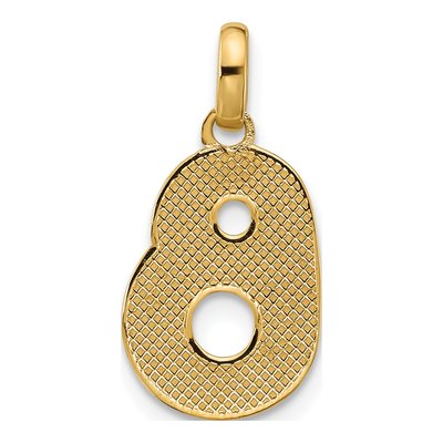 14K Yellow Gold Fancy Letter B Pendant – view 3