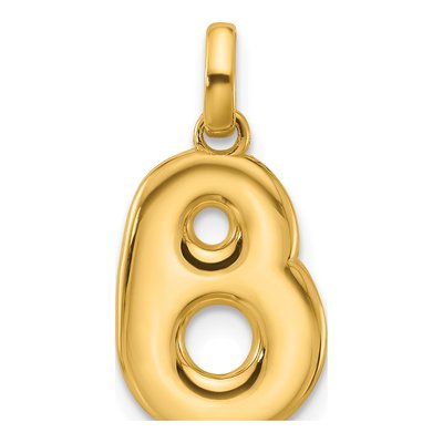 14K Yellow Gold Fancy Letter B Pendant