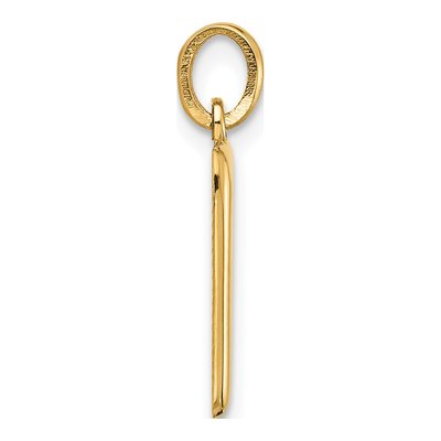 14K Yellow Gold Fancy Letter E Pendant – view 2
