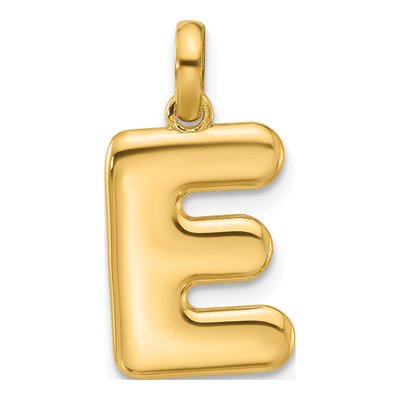 14K Yellow Gold Fancy Letter E Pendant