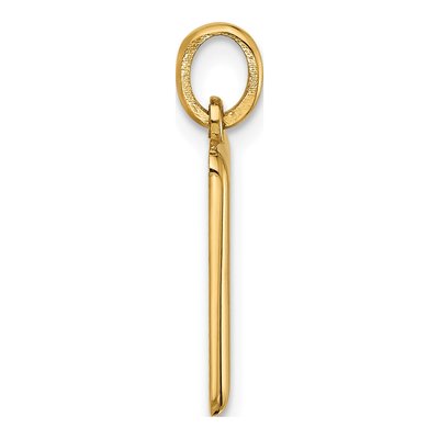 14K Yellow Gold Fancy Letter F Pendant – view 2