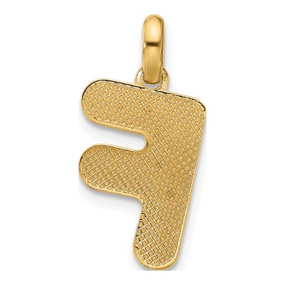 14K Yellow Gold Fancy Letter F Pendant – view 3