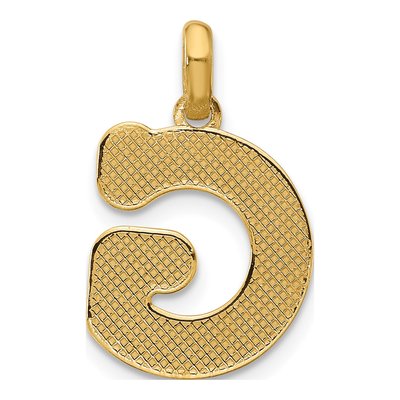 14K Yellow Gold Fancy Letter G Pendant – view 3