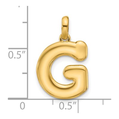 14K Yellow Gold Fancy Letter G Pendant – view 4