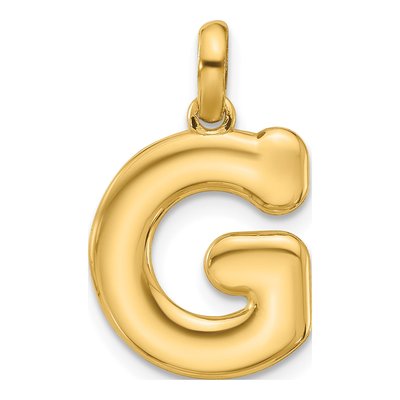 14K Yellow Gold Fancy Letter G Pendant