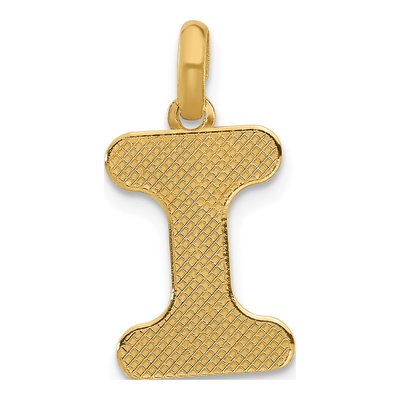 14K Yellow Gold Fancy Letter I Pendant – view 3