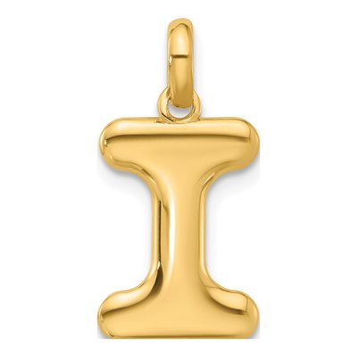 14K Yellow Gold Fancy Letter I Pendant