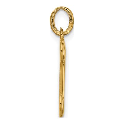 14K Yellow Gold Fancy Letter J Pendant – view 2