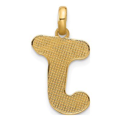 14K Yellow Gold Fancy Letter J Pendant – view 3