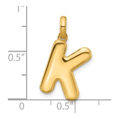 14K Yellow Gold Fancy Letter K Pendant – view 4