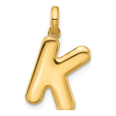 14K Yellow Gold Fancy Letter K Pendant