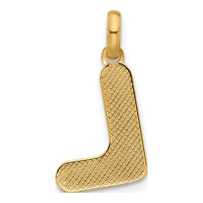 14K Yellow Gold Letter L Pendant – view 3