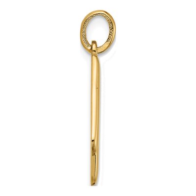 14K Yellow Gold Fancy Letter N Pendant – view 2