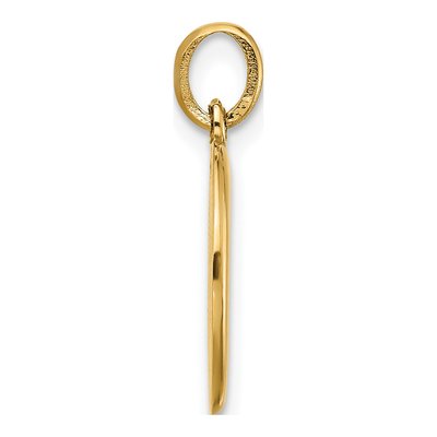 14K Yellow Gold Fancy Letter O Pendant – view 2