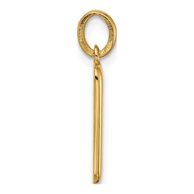 14K Yellow Gold Fancy Letter P Pendant – view 2
