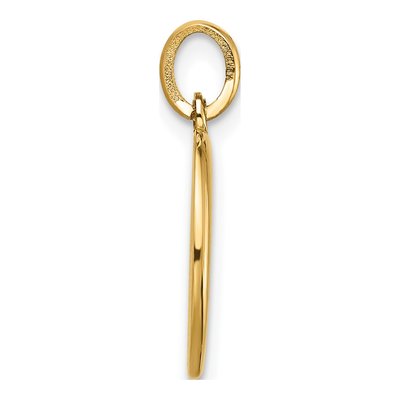 14K Yellow Gold Fancy Letter Q Pendant – view 2
