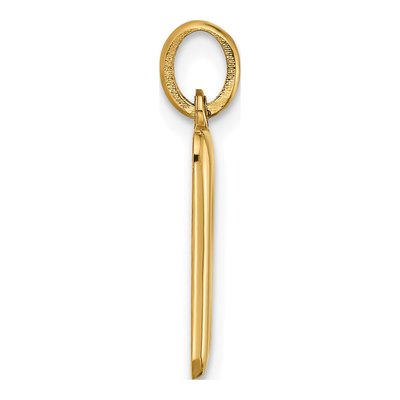14K Yellow Gold Fancy Letter R Pendant – view 2
