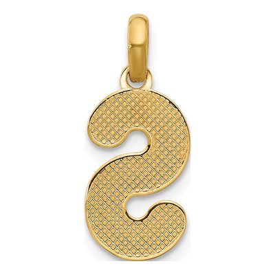 14K Yellow Gold Fancy Letter S Pendant – view 3