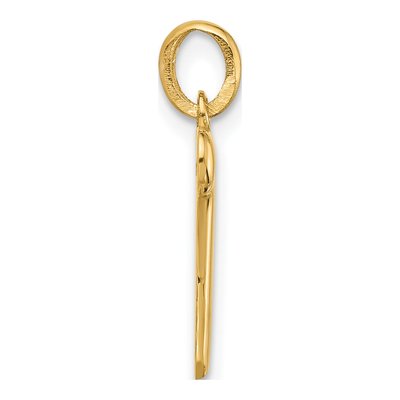 14K Yellow Gold Fancy Letter T Pendant – view 2