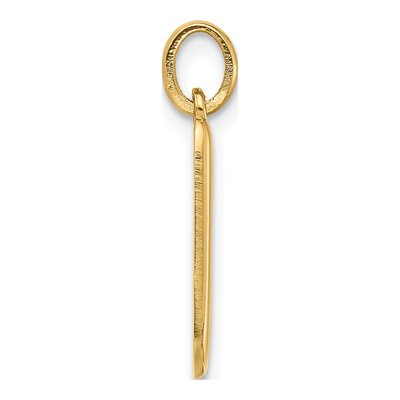 14K Yellow Gold Letter V Pendant – view 2