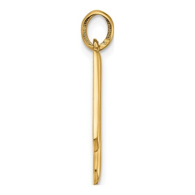 14K Yellow Gold Fancy Letter W Pendant – view 2