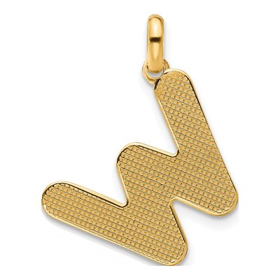 14K Yellow Gold Fancy Letter W Pendant – view 3