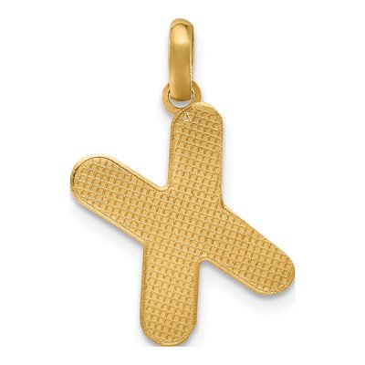 14K Yellow Gold Fancy Letter X Pendant – view 3