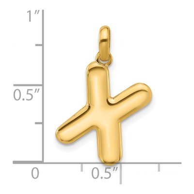 14K Yellow Gold Fancy Letter X Pendant – view 4