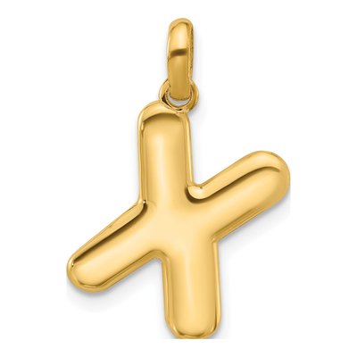 14K Yellow Gold Fancy Letter X Pendant