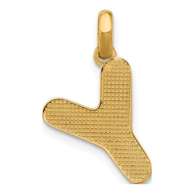 14K Yellow Gold Fancy Letter Y Pendant – view 3